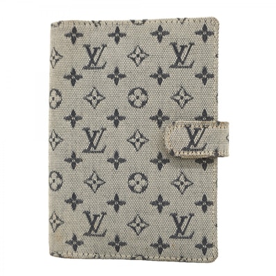 【6dc3566】ルイヴィトン 手帳カバー モノグラム・ミニ アジェンダPM R20910 ブルー【中古】レディース