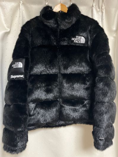 Supreme x The North Face Faux Fur Nuptse Jacket "Black"