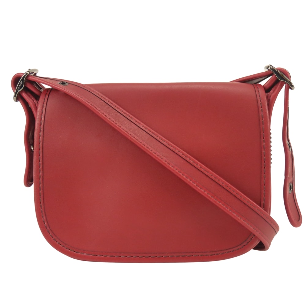 【中古】 コーチ ショルダーバッグ 57731 レザー レッド 斜め掛け ポシェット レディース 女性 COACH