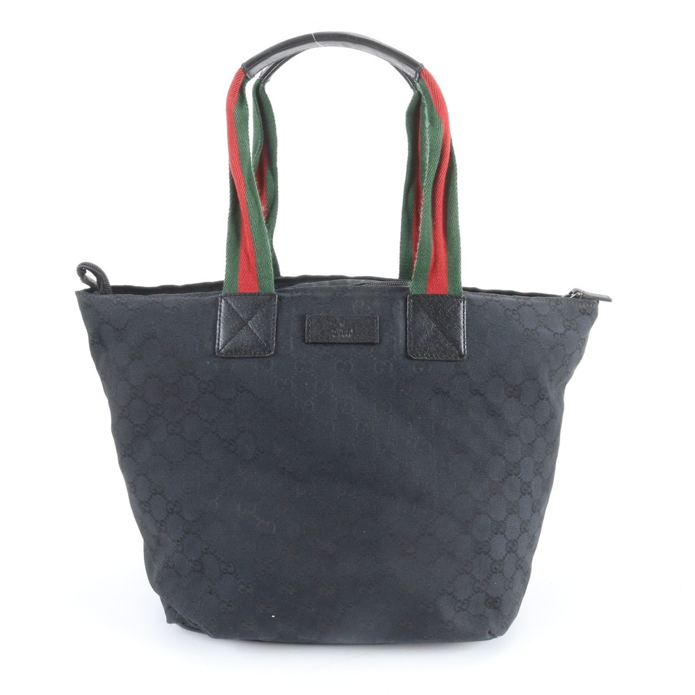 ■美品 グッチ GGキャンバス シェリー ライン131231 トート バッグ
