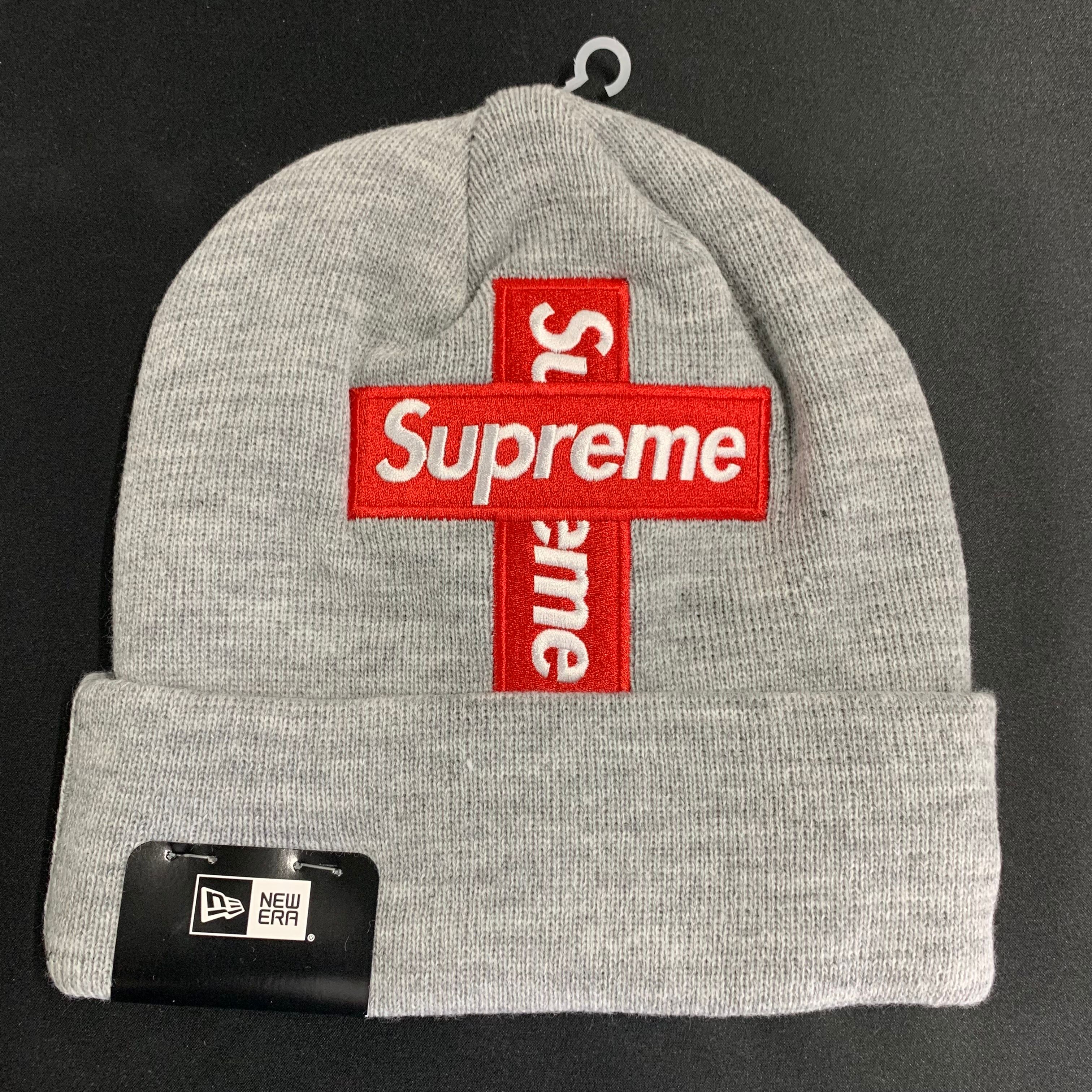 Supreme New Era® Cross Box Logo Beanie "Grey"