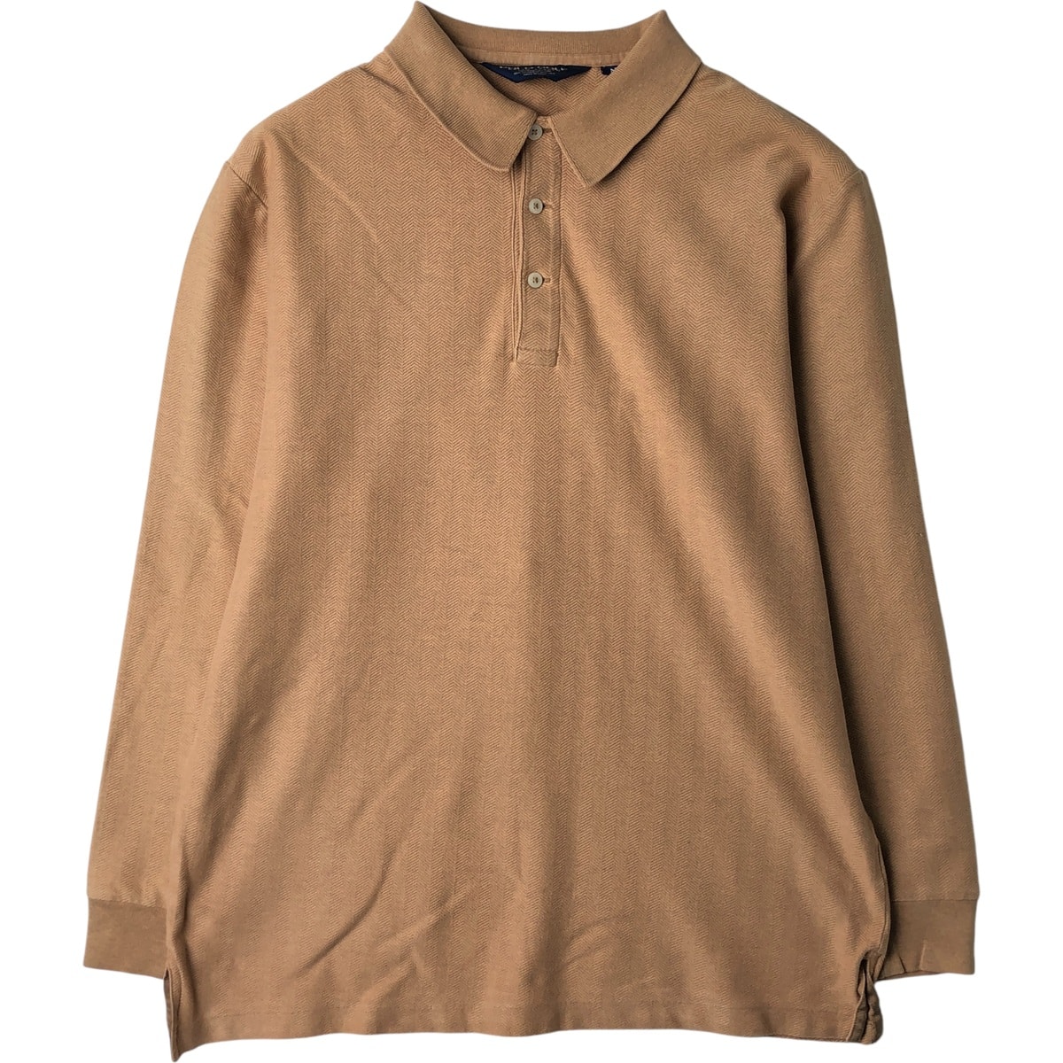 古着 ラルフローレン Ralph Lauren POLO GOLF ポロゴルフ ヘリンボーン 長袖 ポロシャツ メンズM相当/eaa616506