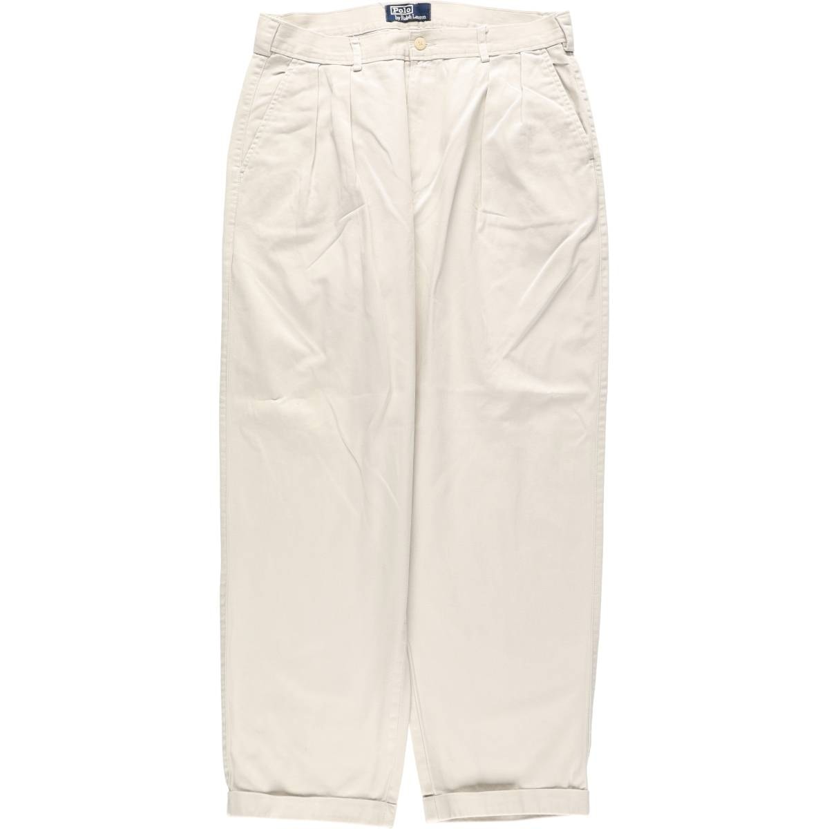 古着 ラルフローレン Ralph Lauren POLO by Ralph Lauren ツータック チノパンツ メンズw33相当/eaa663494