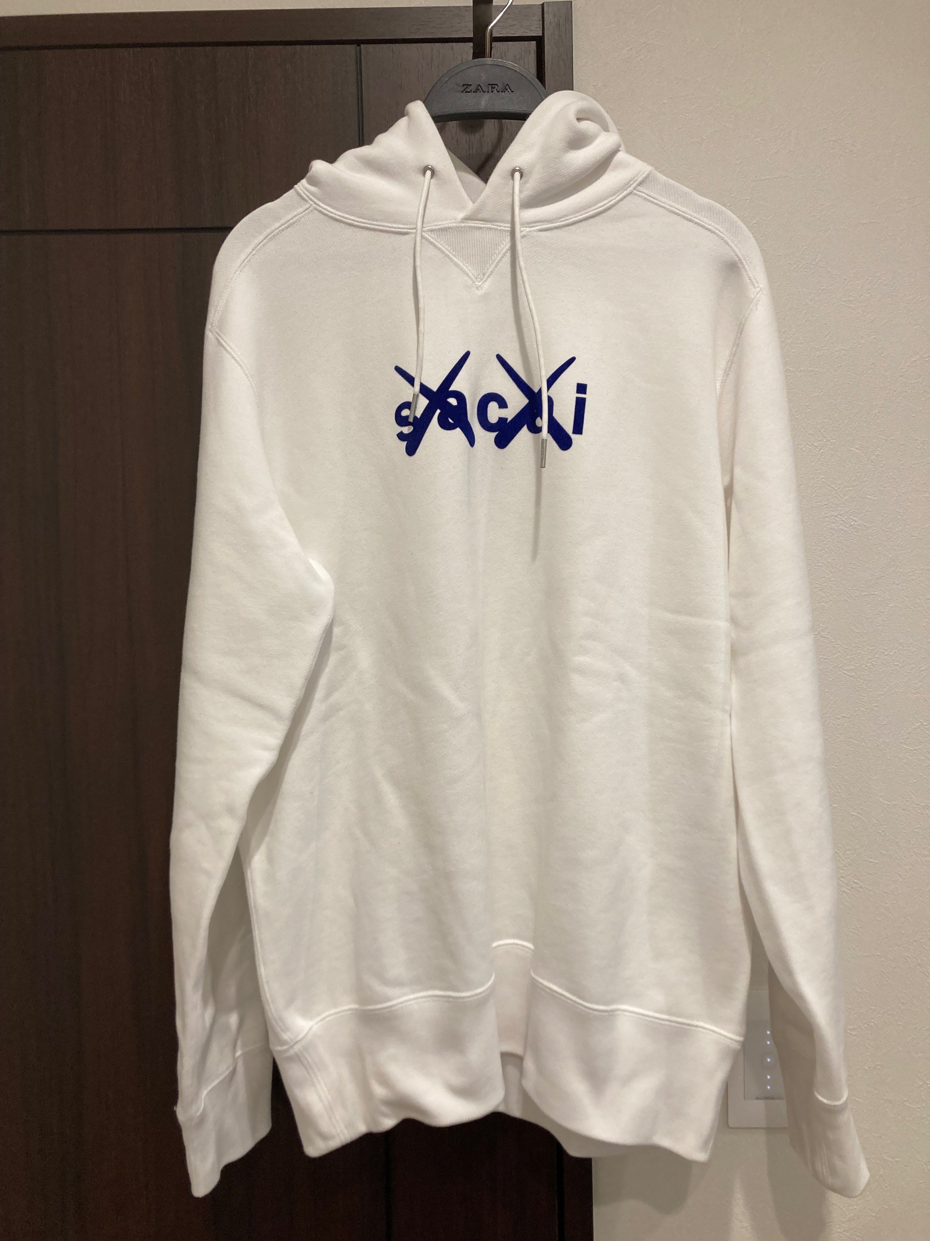 sacai KAWS Flock Print Hoodie "White"