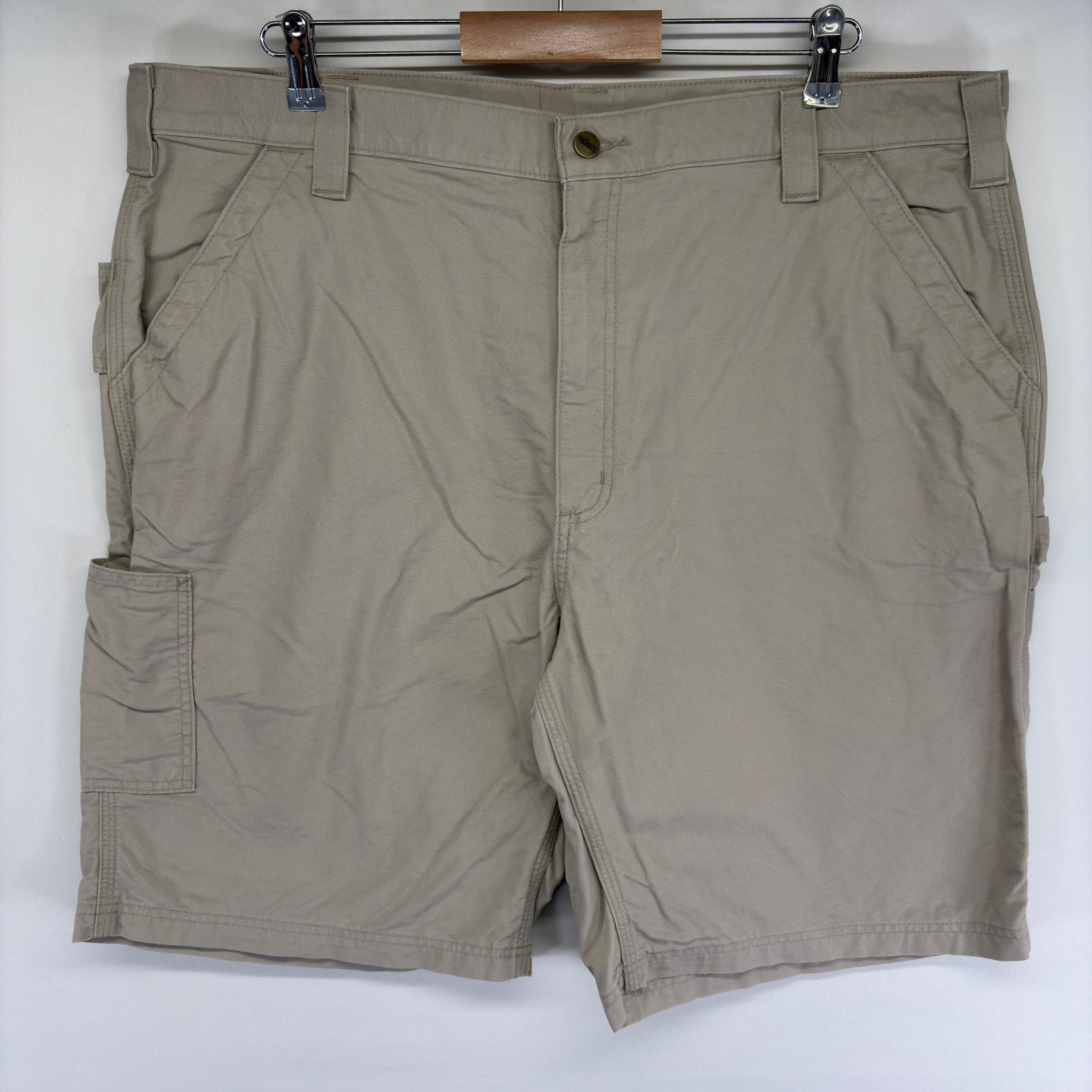 古着 カーハート Carhartt ダック パンツ ペインター ワーク ショーツ ハーフパンツ ジップ ワンポイントロゴ w42  グレー系 メンズ