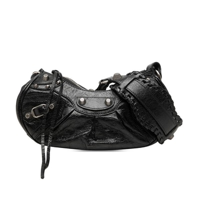 バレンシアガ Le Cagole ルカゴール XS ショルダーバッグ 671309 ブラック レザー レディース BALENCIAGA 【中古】