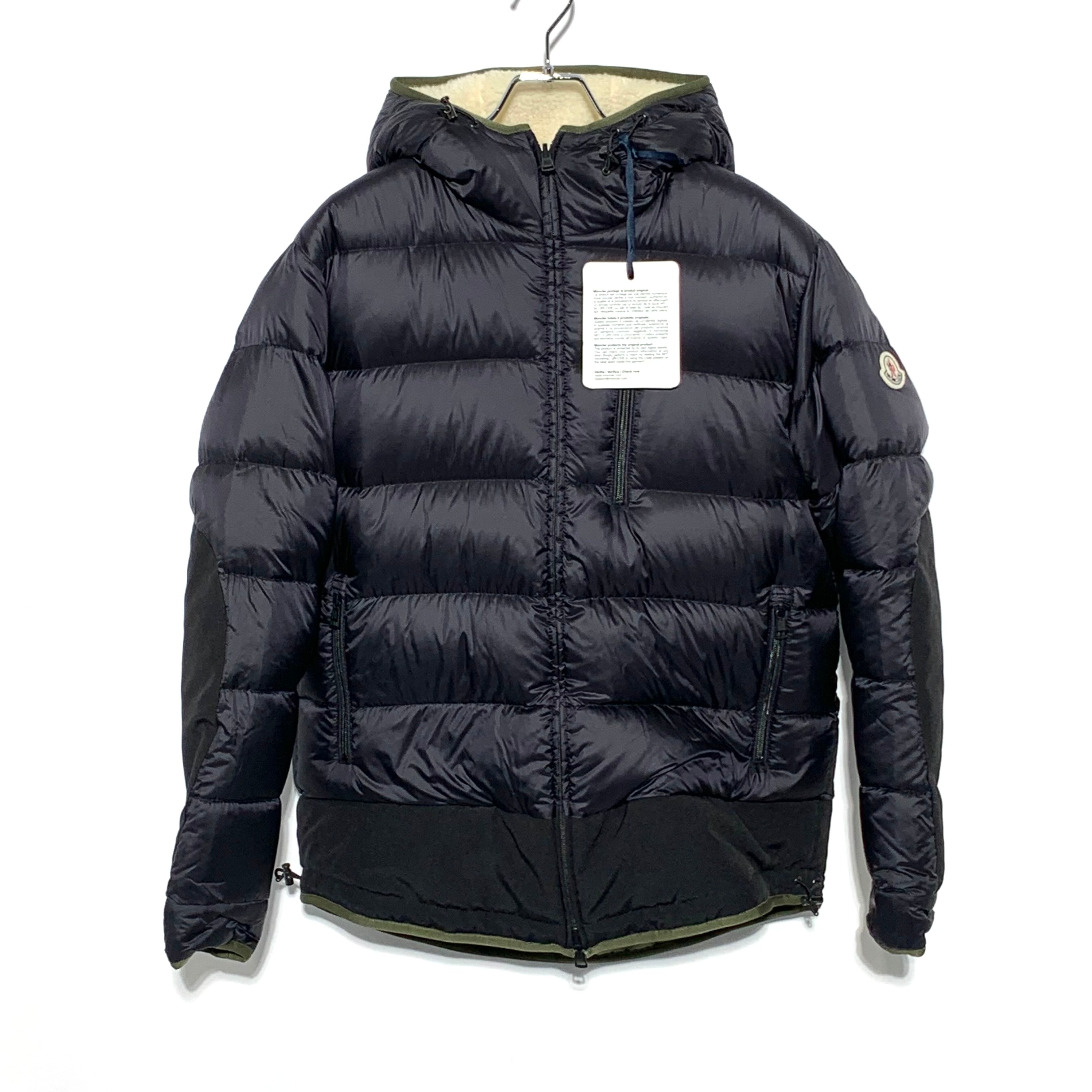MONCLER Goustan Reversible Down Jacket "Black/Off White/Khaki"