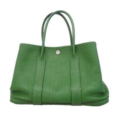 【6gd3854】エルメス トートバッグ ガーデンパーティTPM ネゴンダ バンブー シルバー金具 □N刻印【中古】レディース