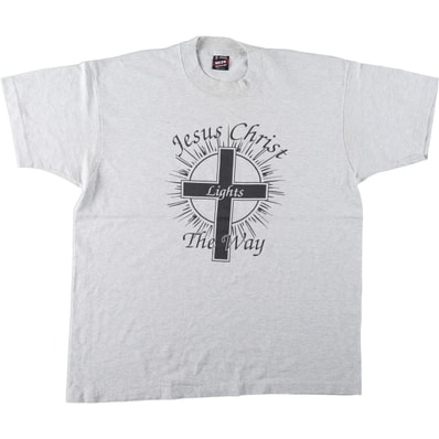 古着 90年代 フルーツオブザルーム FRUIT OF THE LOOM BEST Jesus Christ イエスキリスト 宗教 メッセージプリントTシャツ USA製 メンズXL相当 ヴィンテージ/eaa663994