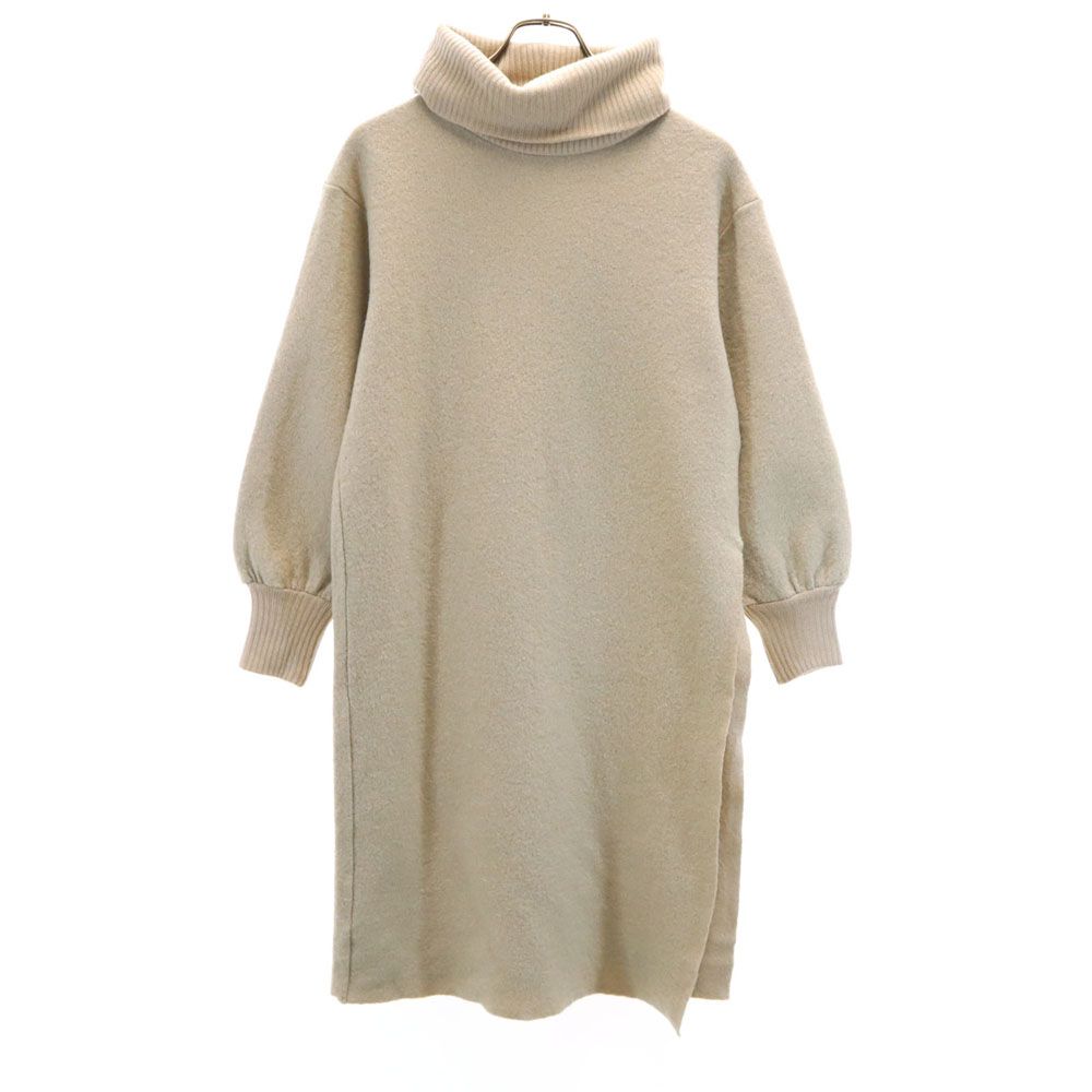 JOURNAL STANDARD 長袖 タートルネック 圧縮ウール スリット ワンピース