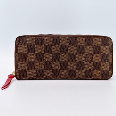 Louis Vuitton Clemence Wallet Damier Ebene "Cerise"