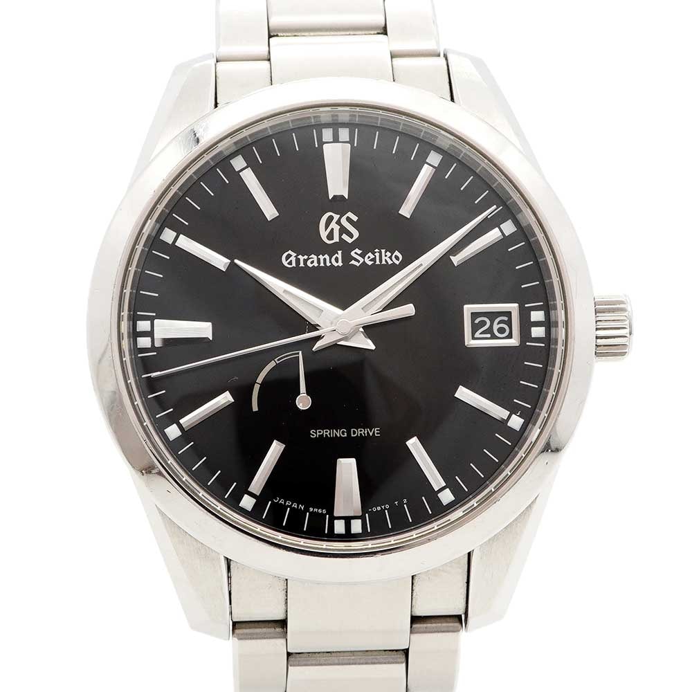 【6wdc0234】セイコー グランドセイコー SBGA301/9R65-0BM0 黒文字盤【中古】腕時計 メンズ