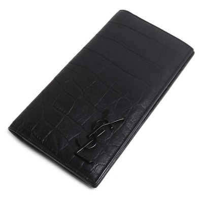 SAINT LAURENT サンローラン モノグラム コンチネンタルウォレット 長財布 ブラック 529981 メンズ【中古】