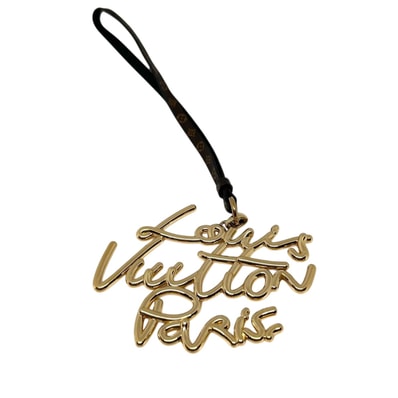 LOUIS VUITTON ルイ・ヴィトン バッグチャーム LV レターリング チャーム M03052 メタル モノグラム ゴールド ユニセックス【中古】