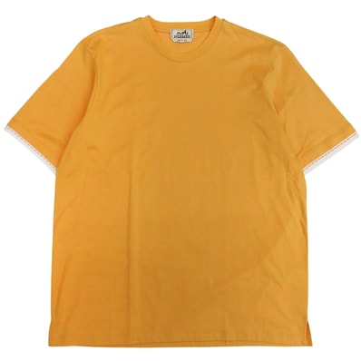 未使用品 エルメス 半袖Tシャツ オレンジ メンズ M