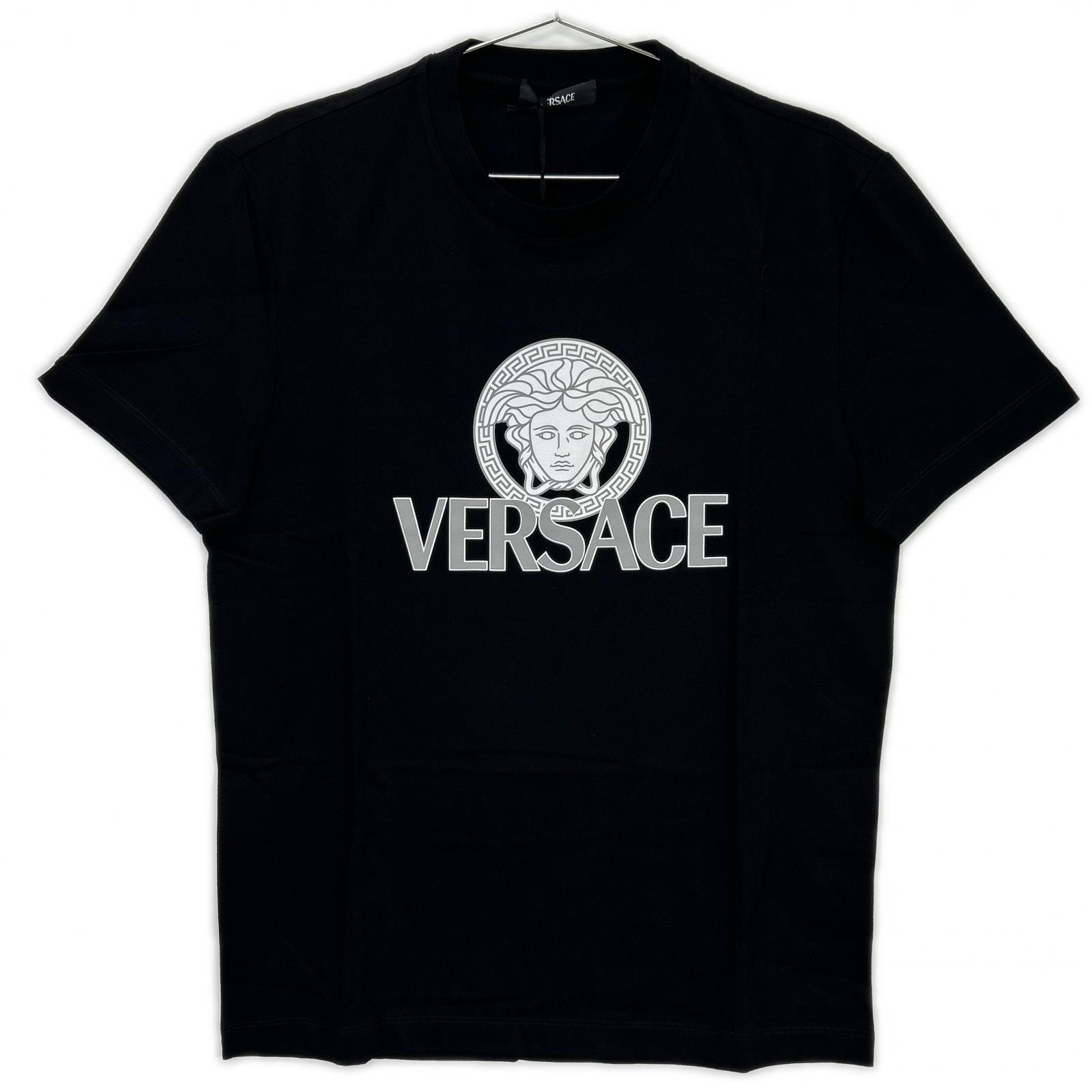 ヴェルサーチ メドゥーサ モチーフ ロゴプリント コットンジャージー Tシャツ M