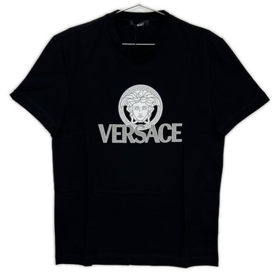 ヴェルサーチ メドゥーサ モチーフ ロゴプリント コットンジャージー Tシャツ M