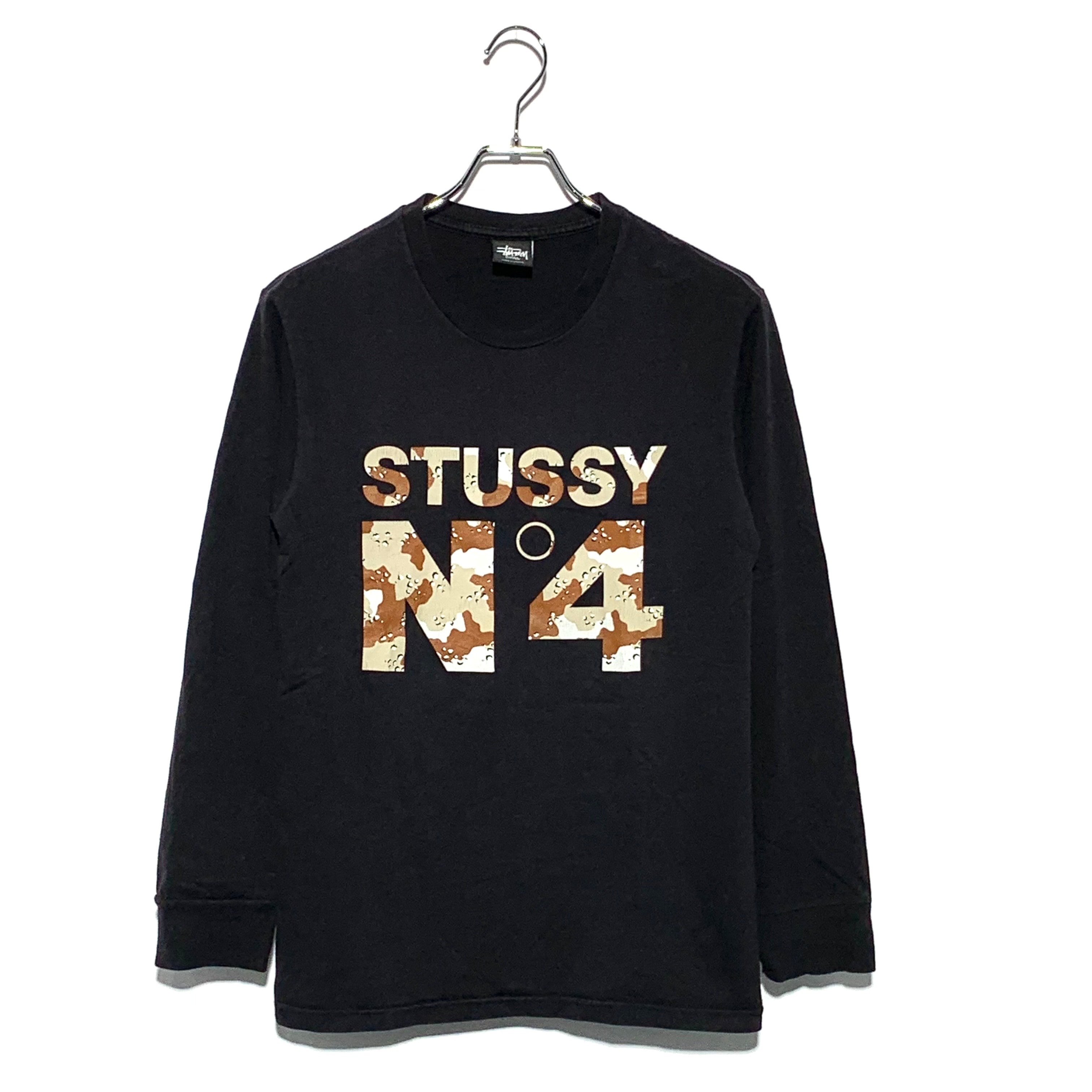 STUSSY No4 Camo Check LS TEE  Black