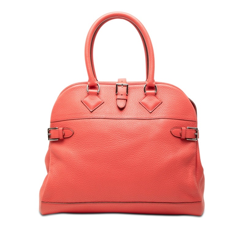 エルメス アトラス35 ハンドバッグ レッド系 シルバー金具 トリヨンクレマンス レディース HERMES 【中古】