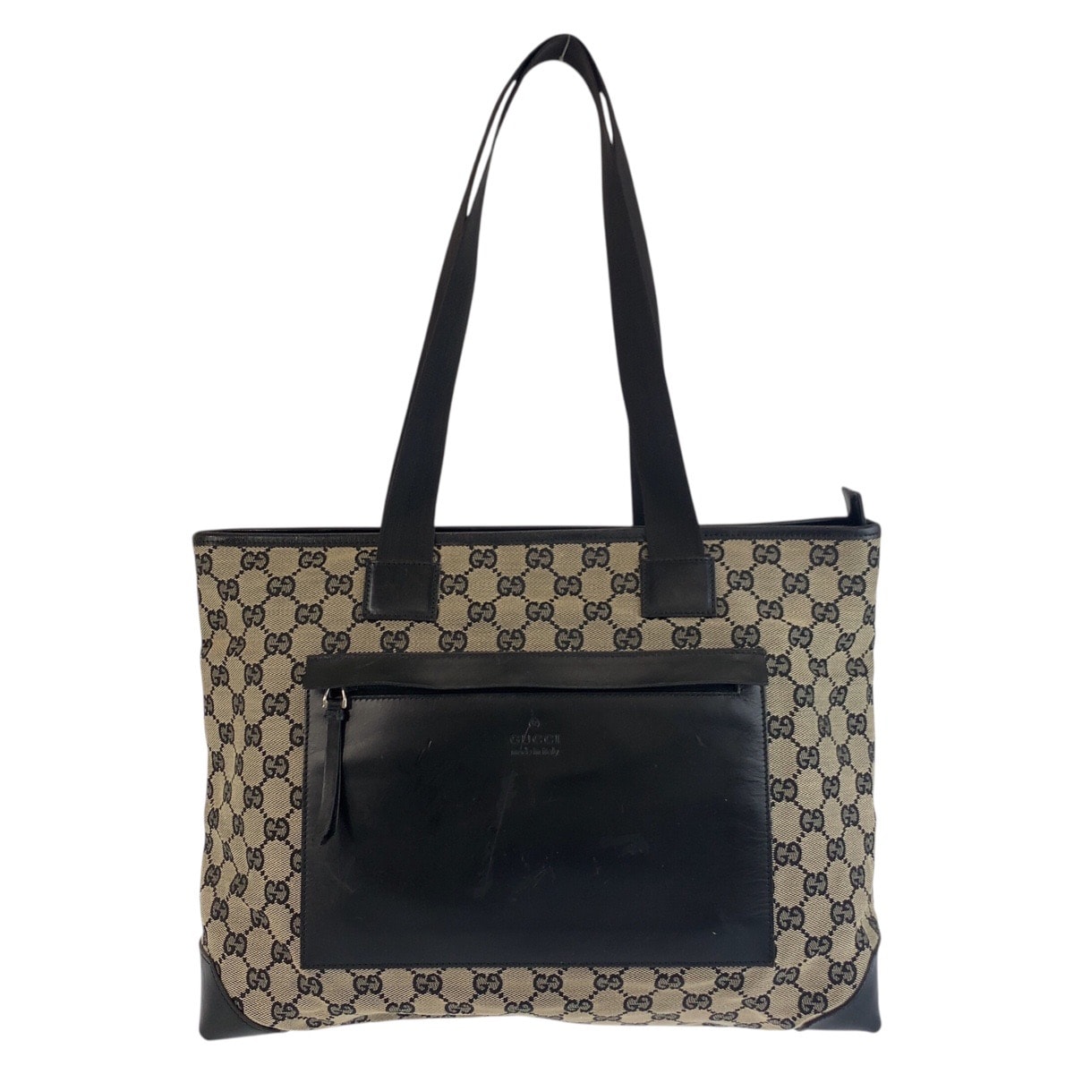 美品 GUCCI グッチ ブラック 黒 GGキャンバス レザー/ トートバッグ ショルダーバッグ 603260 【中古】