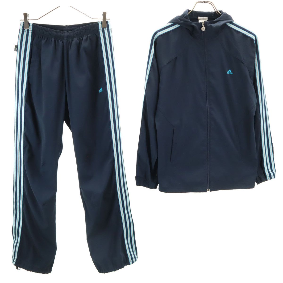 adidas フード付き トラックジャケット 上下セットアップ