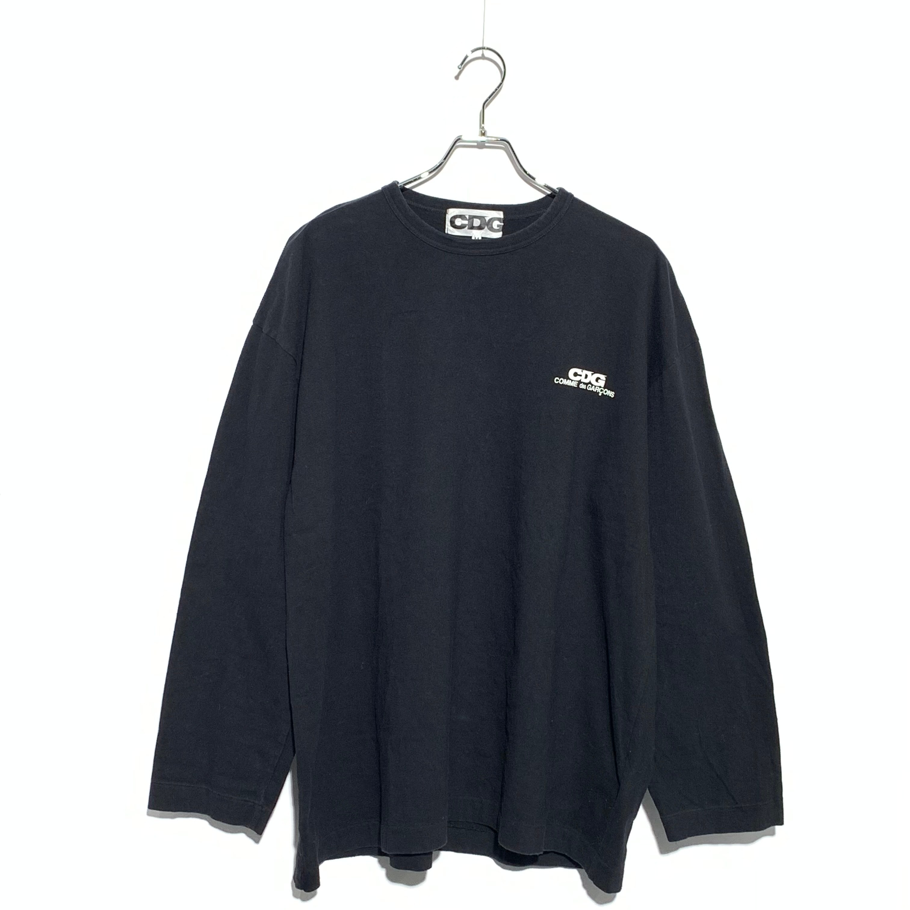 COMME des GARCONS CDG Oversized Long Sleeve T-Shirt Small Logo "Black"