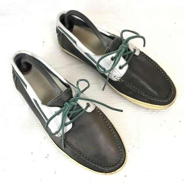 Paraboot (パラブーツ★デッキシューズ【26.5-27.0-27.5程度/ツートン/グレー×白/GRAY×WHITE】sneakers/Shoes/trainers◆G-23