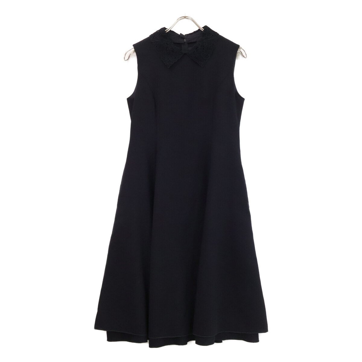 フォクシー 【美品/23年製】43188 Amelie レースカラー付 ノースリーブ ドレス 40