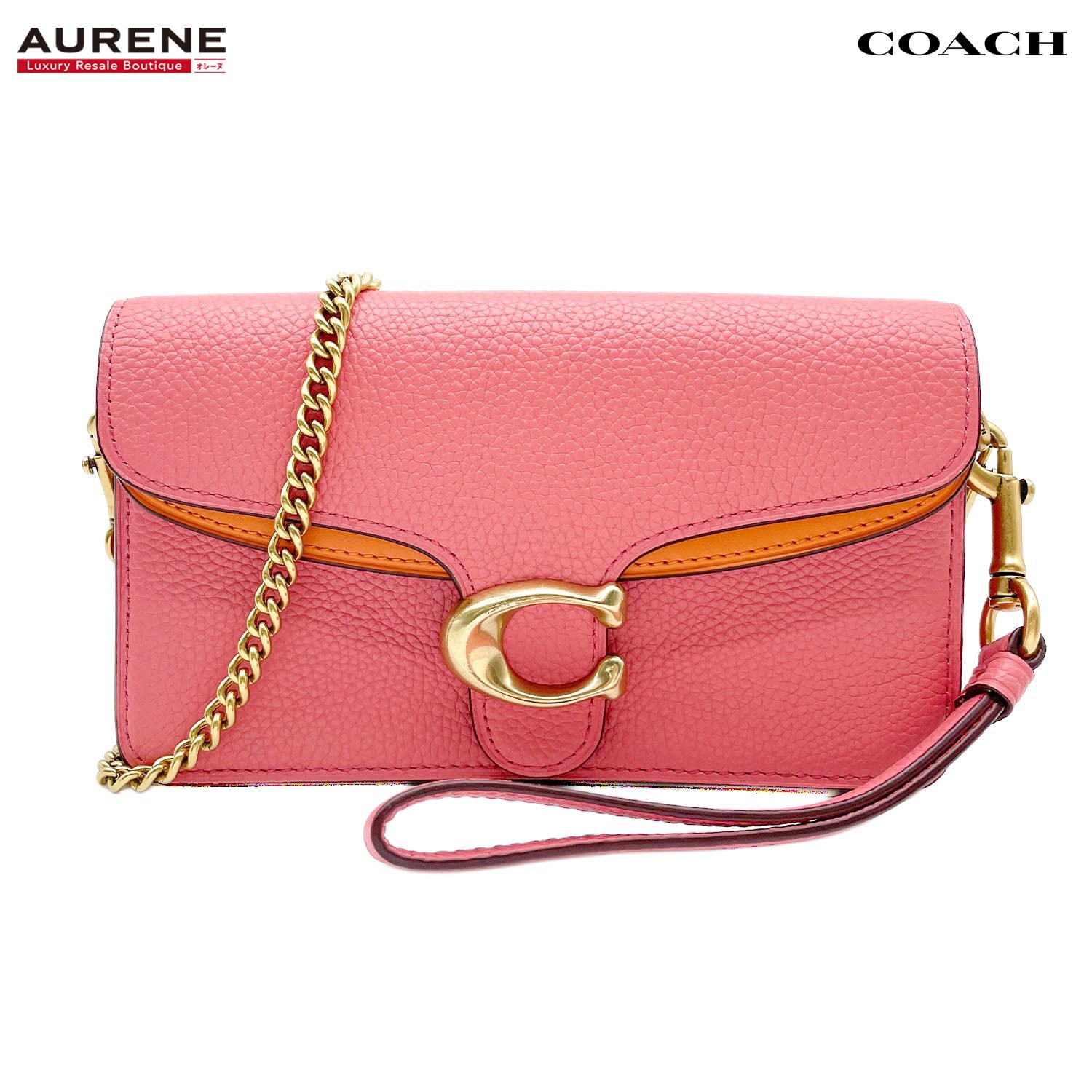 COACH コーチ タビー クロスボディ カラーブロック チェーン ショルダーバッグ
76199 レザー ピンク レディース
【中古】
