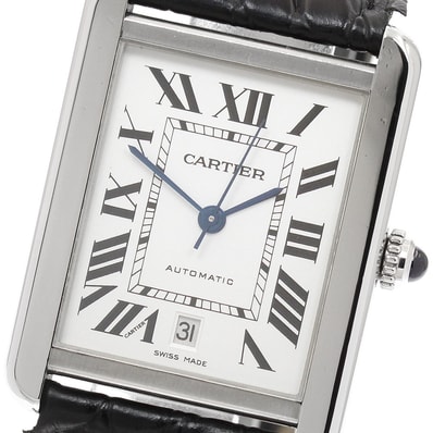 カルティエ タンクソロ XL デイト W5200027 メンズ 【中古】