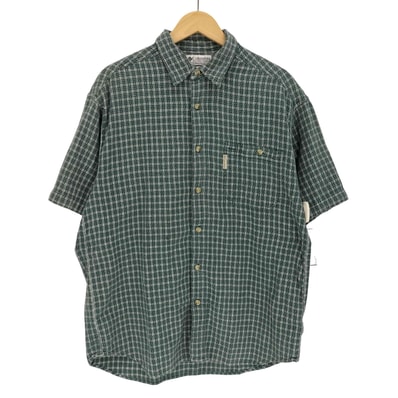 チェック S/S コットン レギュラーカラーシャツ【1143885775218】