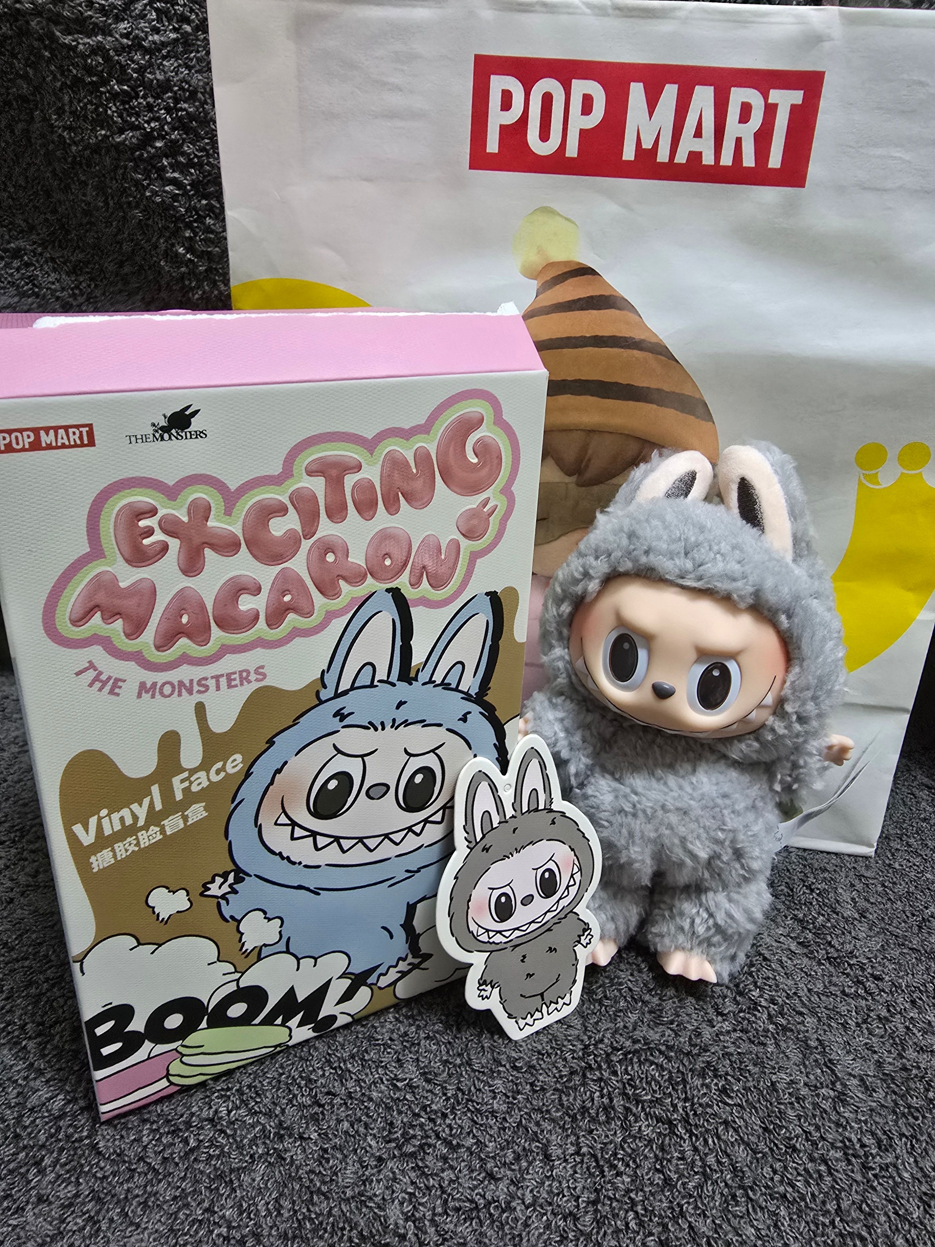 POP MART THE MONSTERS (LABUBU) Exciting Macaron Plush Series SESAME BEAN