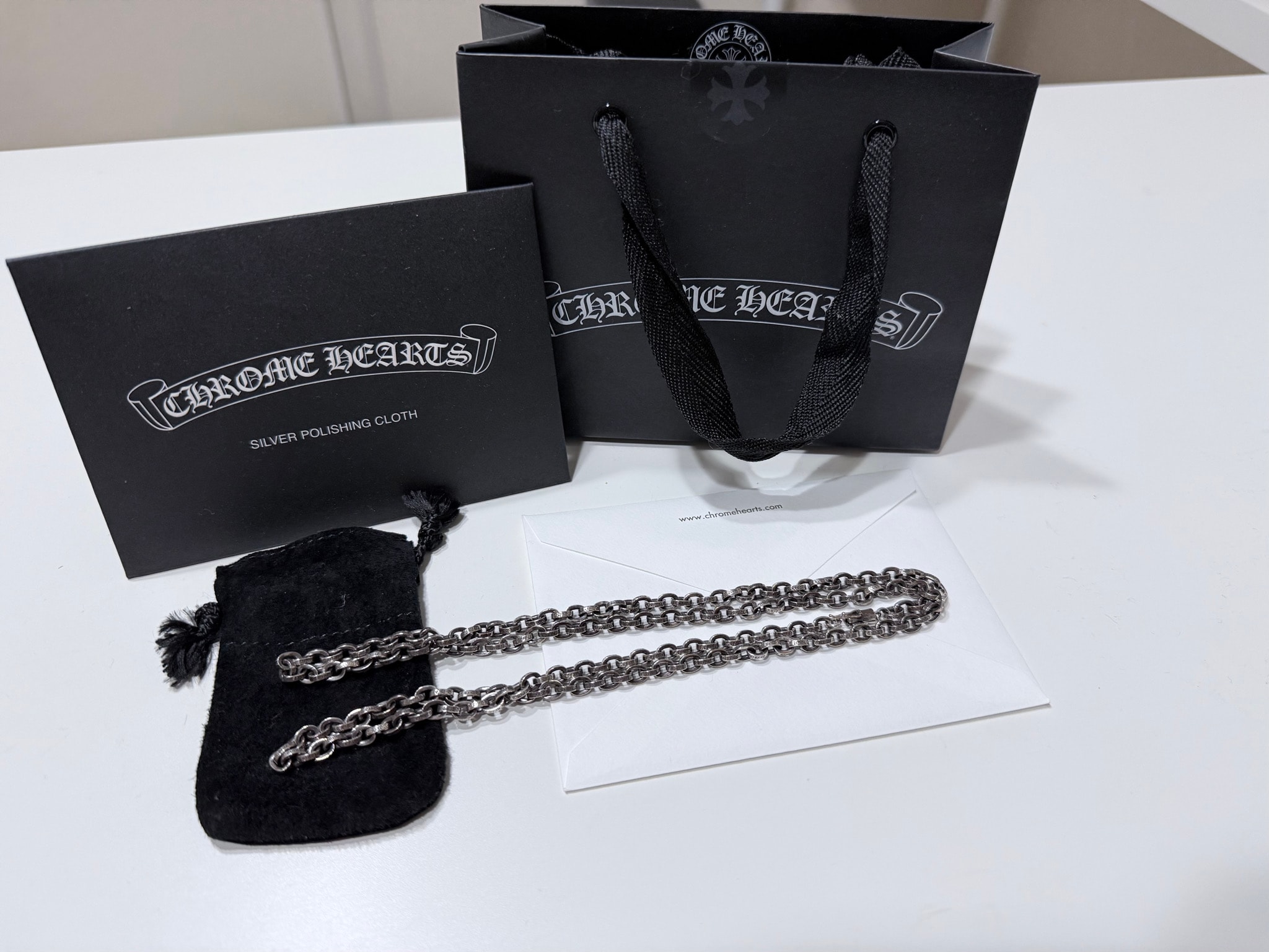 Chrome Hearts Paper Chain Necklace "Silver"