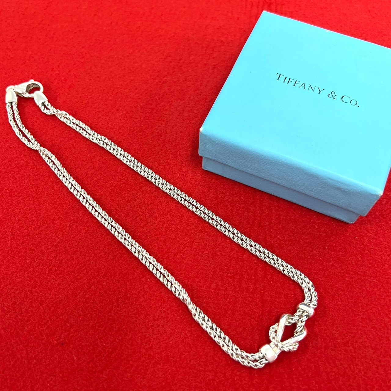 TIFFANY&Co. ティファニー ダブルロープ センターノット ネックレス シルバー925 ネックレス シルバー
 72137