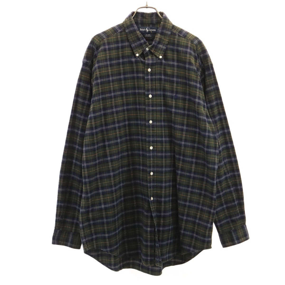 RALPH LAUREN ラルフローレン 長袖 ボタンダウンシャツ L ネイビー