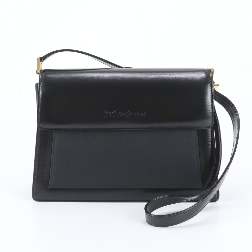 ■美品 イヴ サンローラン YSLショルダーバッグ レザー