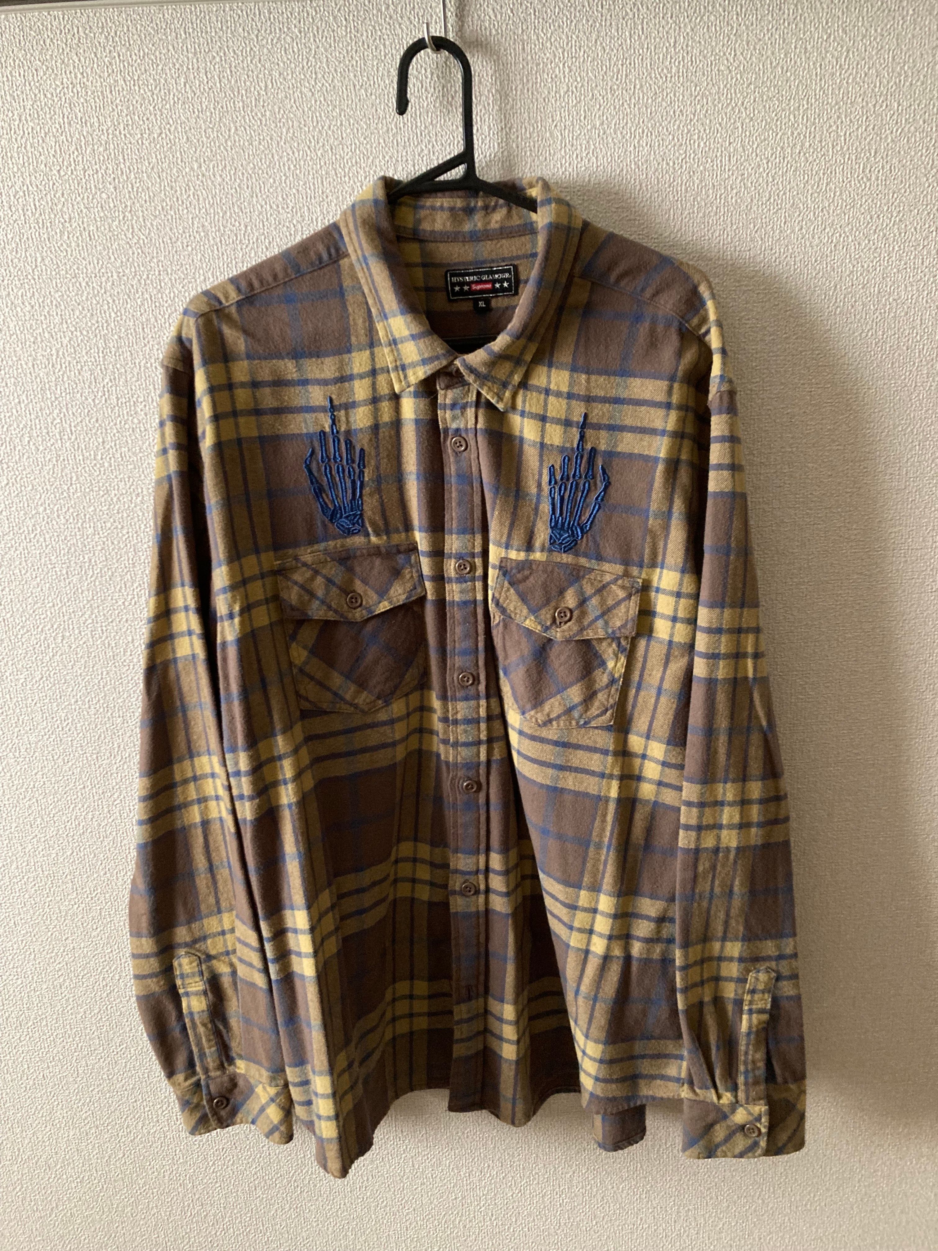 Supreme x HYSTERIC GLAMOUR Plaid Flannel Shirt "Tan"