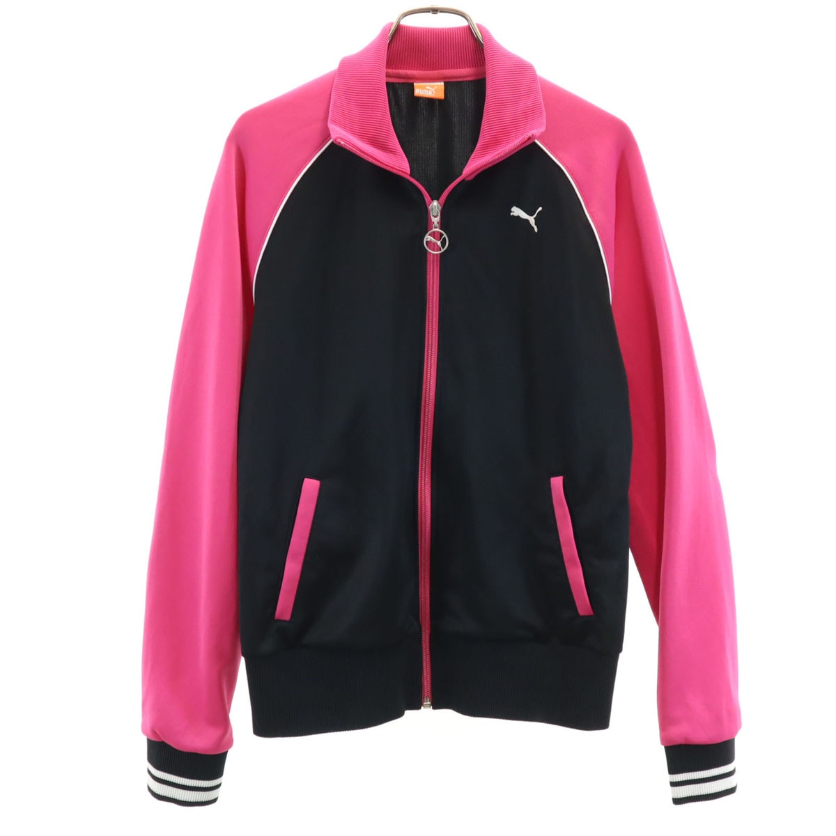 美品 PUMA プーマ 日本製 トラックジャケット L ピンク系 ジャージ