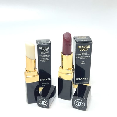シャネル CHANEL 口紅 2点セット ルージュ ココ メイク コスメ 生産終了 リップスティック リップクリーム 21 リボン ボーム 化粧品 新品同様