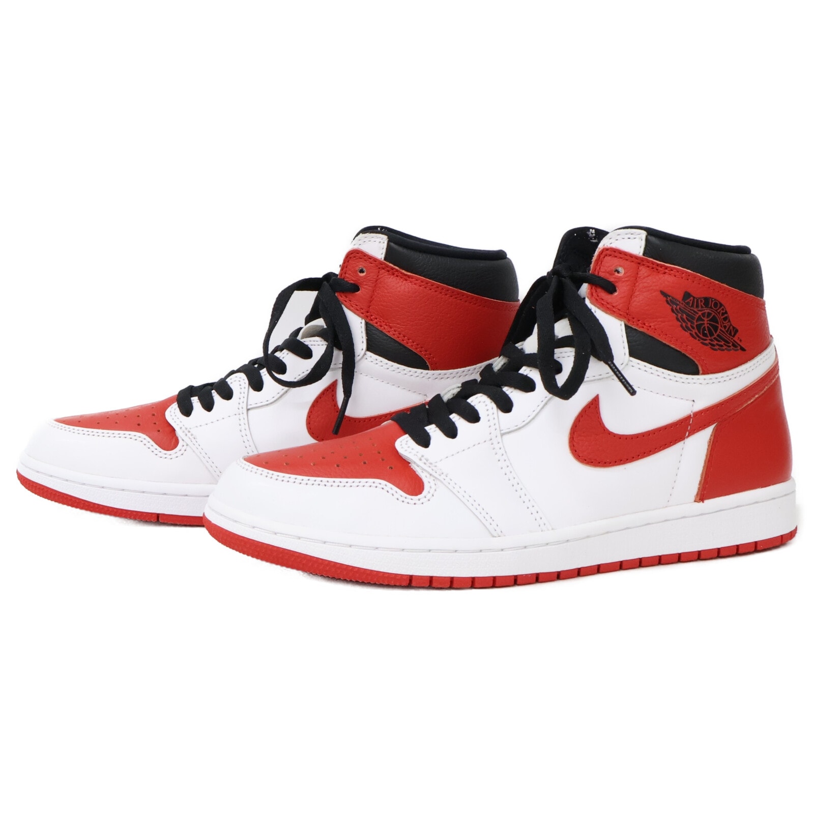 ナイキ 美品 エア ジョーダン 1 レトロ HIGH OG UNIVERSITY RED-BLACK 27.5