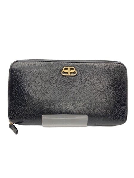 BALENCIAGA BB Logo Zip Around Wallet "Black"