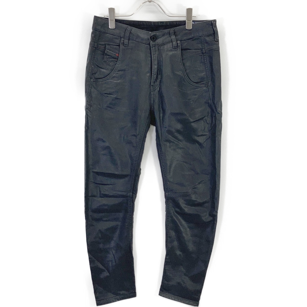 ディーゼル チャコールグレー FAYZA-NE コーティング加工 立体スウェットパンツ 25