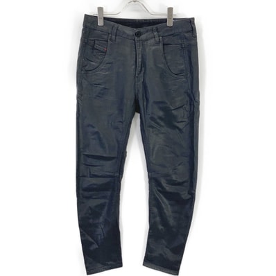 ディーゼル チャコールグレー FAYZA-NE コーティング加工 立体スウェットパンツ 25