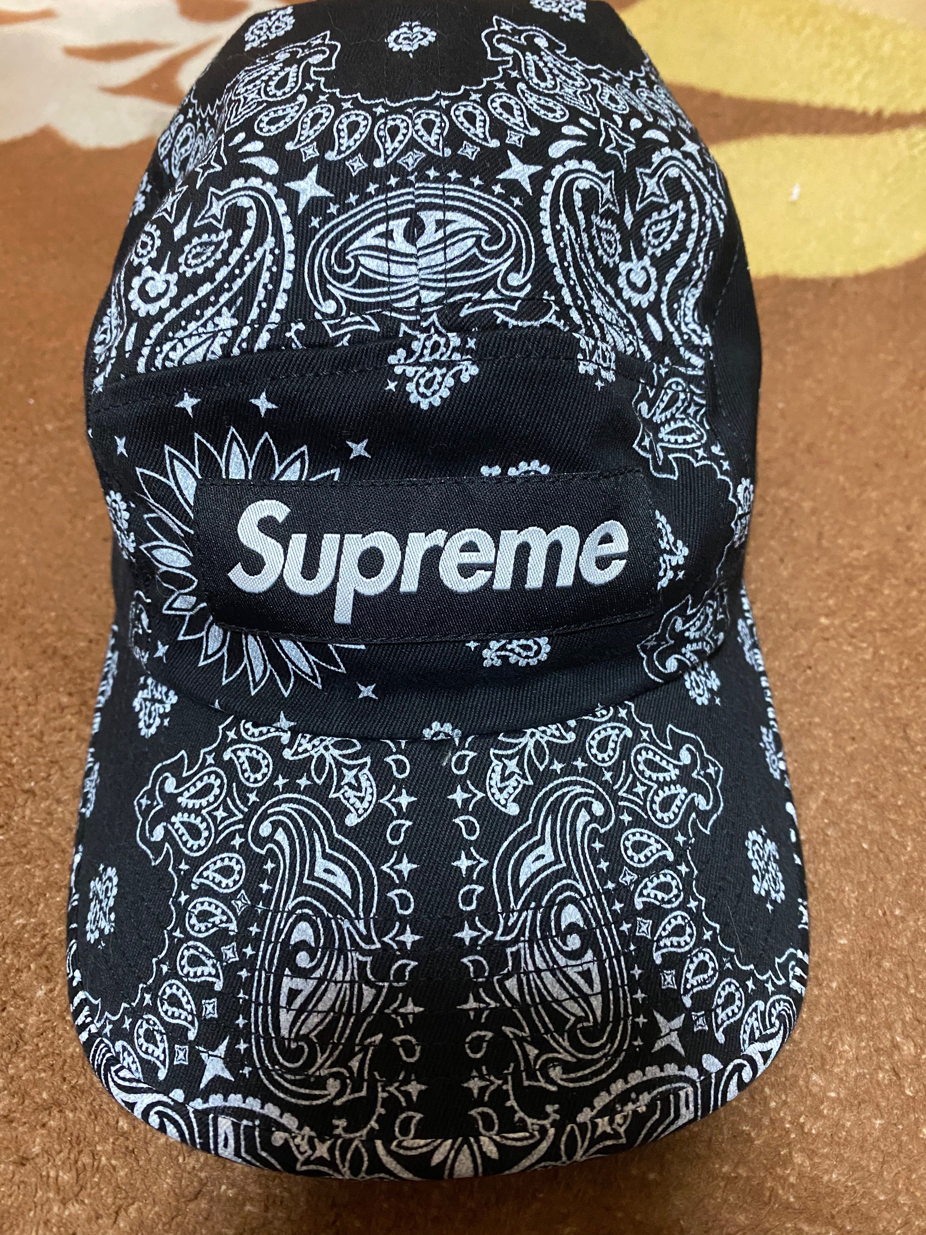 Supreme Bandana Camp Cap "Black"