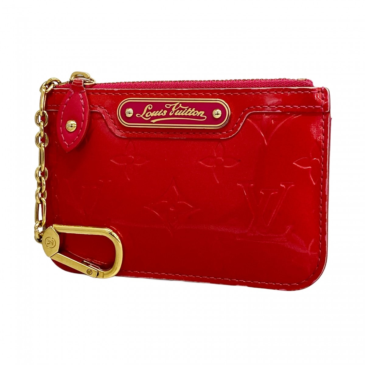 ★SALE【6cb2773】ルイヴィトン コインケース ヴェルニ ポシェットクレNM M93637 ローズポップ【中古】レディース