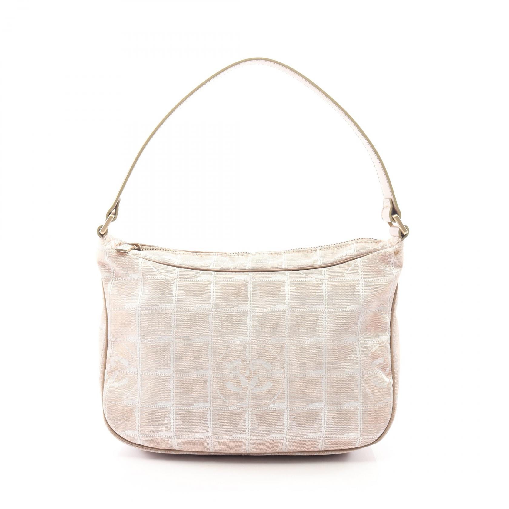 シャネル CHANEL ニュートラベルライン ショルダーバッグ バッグ レザー ナイロンキャンバス レディース ベージュ系 A20516 【中古】