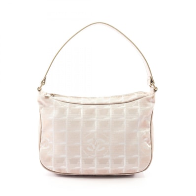 シャネル CHANEL ニュートラベルライン ショルダーバッグ バッグ レザー ナイロンキャンバス レディース ベージュ系 A20516 【中古】