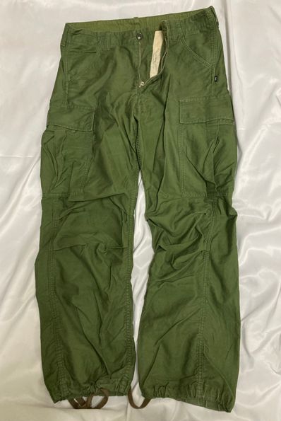 undefeated ミリタリーパンツ 緑 W32 送料無料 軍パン カーゴ