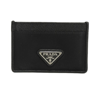 PRADA プラダ テスート サフィアーノ カードホルダー ブラック パスケース 名刺入れ トライアングルロゴ ナイロン ネロ カードケース 1MC208 UZ0 F0002