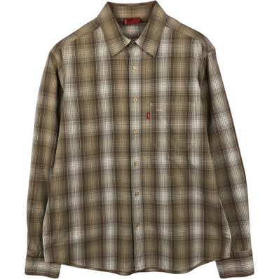 古着 リーバイス Levi's RED TAB ユーロモデル 長袖 コットンチェックシャツ メンズM相当/eaa636003